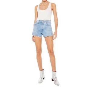 MOTHER The Tomcat Fray Hem Denim Shorts